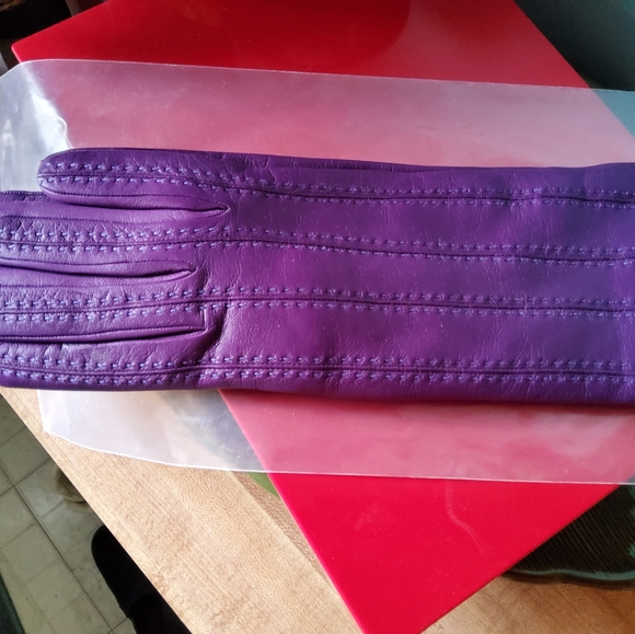 Real Italian Leather Gloves Size 8 - Picture 2 of 9